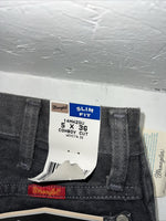 New Women’s Wrangler Cowboy Cut Slim Fit Grey Denim Jeans. 5x36 N-6