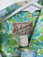 New Kids Rockmount Green Floral Long Sleeve Pearl Snap 8/30 LL-74