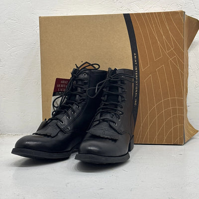 Black Lace Up Women’s Work Boots Size 7b 17-3