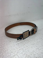New Brown Genuine Leather Wrangler Tooled 34” Belt #593-02 Z-9