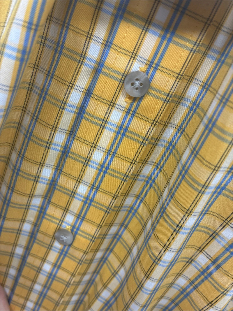 New Boys Wrangler yellow Flannel Long Sleeve Button Up 2XL F-95