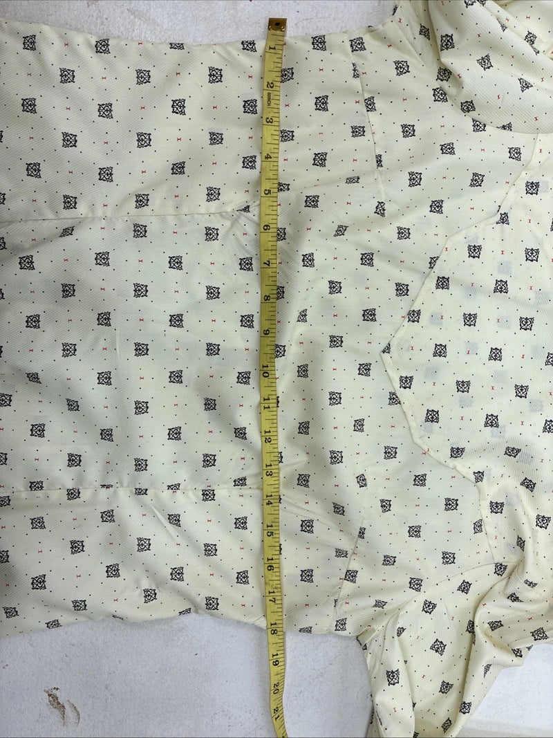 New Women’s Lady DJ Yellow Print Long Sleeve Zip Up Show Shirt Size 34 YY-110