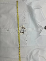 New Men’s ELY Cattleman White Long Sleeve Pearl Snap 16.5 X 34 Large V-116
