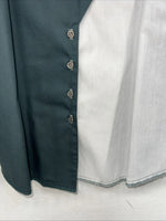 New Men’s Green White Cowboy Threads Button Up Long Sleeve Shirt Medium I-58