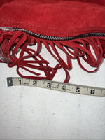 NOS Red Whitman Show Chaps With Fringe XL Adjustable Waist 40” I-66