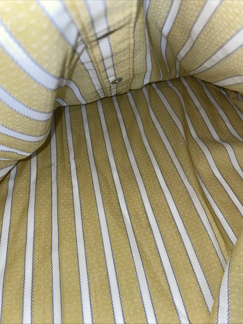 New Men’s Fenton Yellow Long Sleeve Pearl Snap Medium B-96