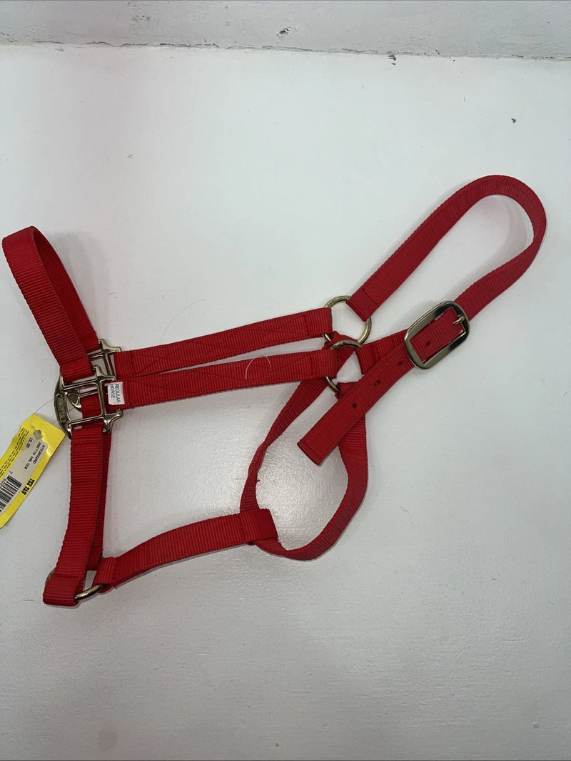 New Tex Tan Red Nylon Horse Halter Full #0723832 LLL-600