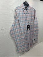 New Men’s ELY Cattleman White Multicolor Plaid Long Sleeve Button Up XL R-52