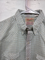 New Men’s Tem Tex White Strip Long Sleeve Button Up Small J-70
