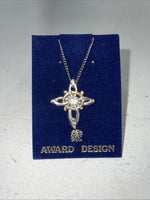 New Women’s Award Design Gold Silver Cross Necklace. 9180 A-73