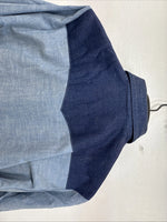 New Women’s Dee-Cee Blue Jeans Design Long Sleeve Pearl Snap Size Large TT-94