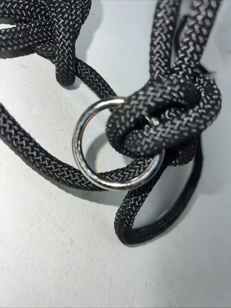 New Tough 1 Black Rope Halter Side Pull Combo #50-4000 H-502