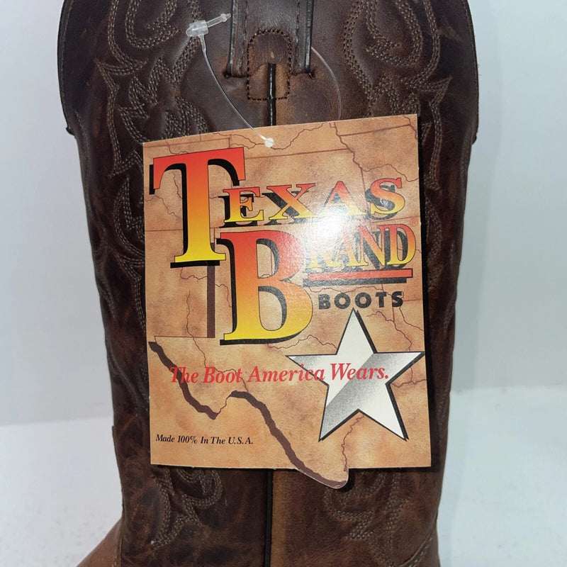 New Women’s Brown Texas Brand Cowboy Boots. 4909 9.5 9 1/2 M. 15-160