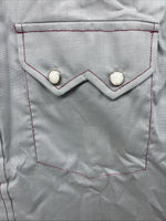 New Men’s Dee-Cee Gray Long Sleeve Pearl Snap 15.5 Medium O-24