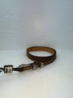 New Brown Genuine Leather Nocona Textured 34” Belt #182 JJ-22