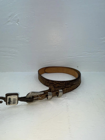 New Brown Genuine Leather Nocona Textured 34” Belt #182 JJ-22