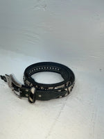 New Cow Print Genuien Leather Nocona Black Stud 42” Belt #N2440501 NN-123