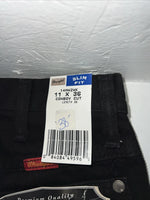 New Men’s Black Cowboy Cut Slim Fit Wrangler Jeans. 11x36 H-8