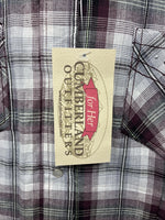 New Women’s Cumberland Purple Plaid Long Sleeve Pearl Snap 2XL GG-24