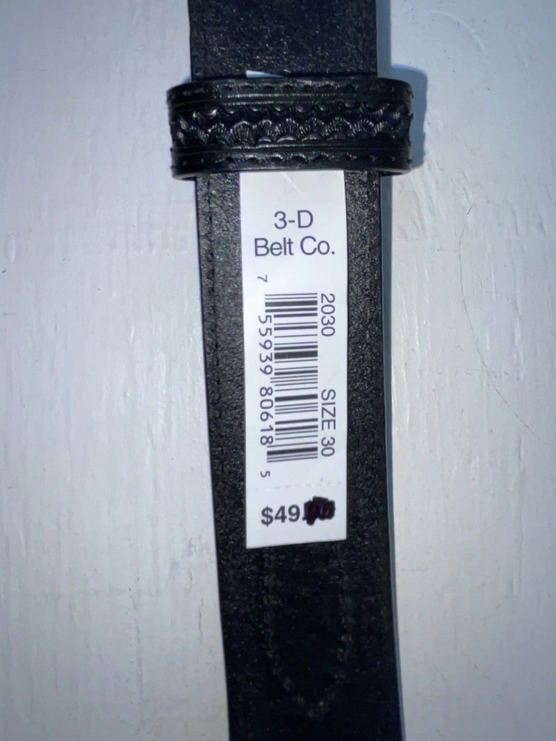 New Black Genuine Leather 3D Tooled And Pendent 30” Belt #2030 JJ-152