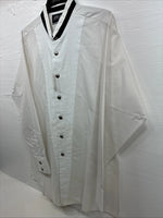 New Men’s White Horse White Tux Long Sleeve Button Up Undershirt XL H-87