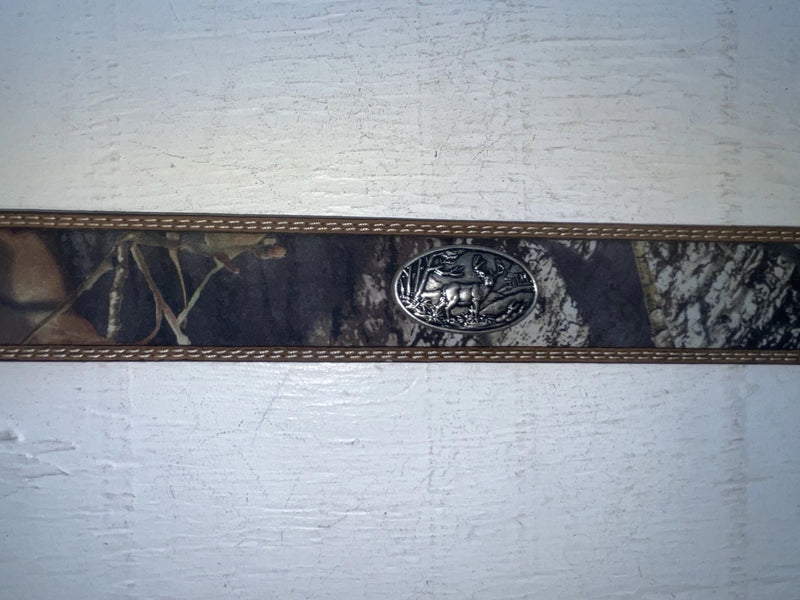 New Brown Genuine Leather Nocona Mossy Oak Camo 46” Belt #N24866222 NN-130