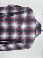New Kids Panhandle Slim Red Blue Plaid Long Sleeve Pearl Snap Size 10 CC-93