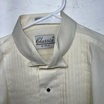 New Men’s Classix Cream Long Sleeve Pearl Snap Small 30/31 B-49