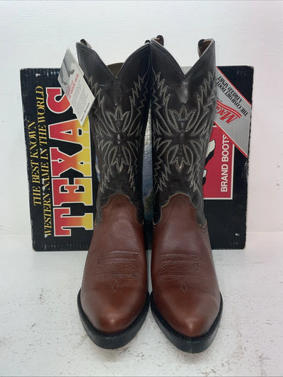 New Men’s Brown Texas Brand Cowboy Boots. 1201 10 D. 7-57