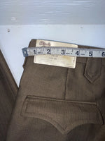 New Vintage Brown Circle S Polyester Pants #4SC442 NN-168