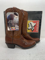 New Men’s Brown Texas Brand Cowboy Boots. 5084 9 D. 4-72