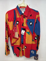New Women’s Wrangler Multicolor Design Long Sleeve Button Up Medium YY-106