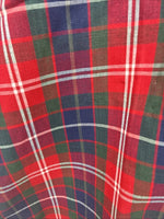 New Men’s ELY Plains Red Plaid Long Sleeve Pearl Snap 15.5 Medium T-80 