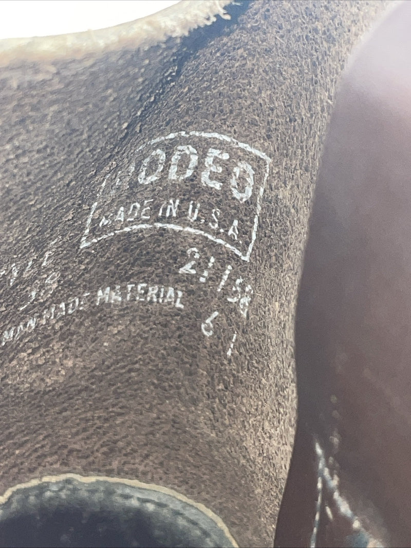 New Men’s Brown Rodeo Cowboy Boots. 38 9.5 9 1/2 D. 6-102