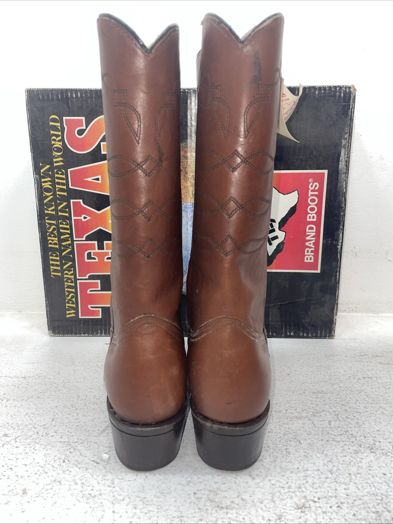 New Men’s Brown Texas Brand Cowboy Boots. 8021 9 D. 3-42