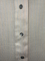 New Kids Panhandle Slim Tan Stripe Long Sleeve Pearl Snap Size 12 DD-104