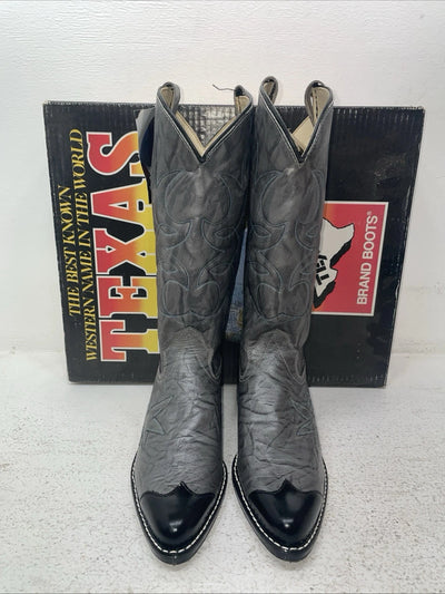 New Men’s Gray Texas Brand Cowboy Boots. 1082 8 E E. 3-140