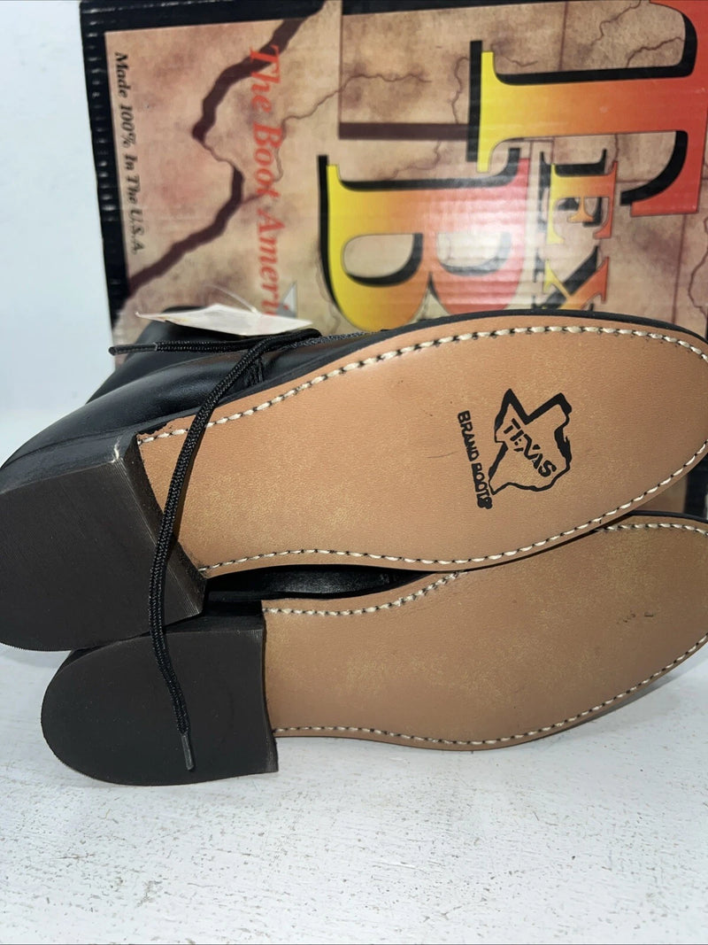New Women’s Black Lace Up Cowboy Boots. 4440 6.5 6 1/2 M. 19-107