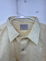 New Women’s H Bar C Yellow Long Sleeve Pearl Snap 16.5 X 34 XL II-36
