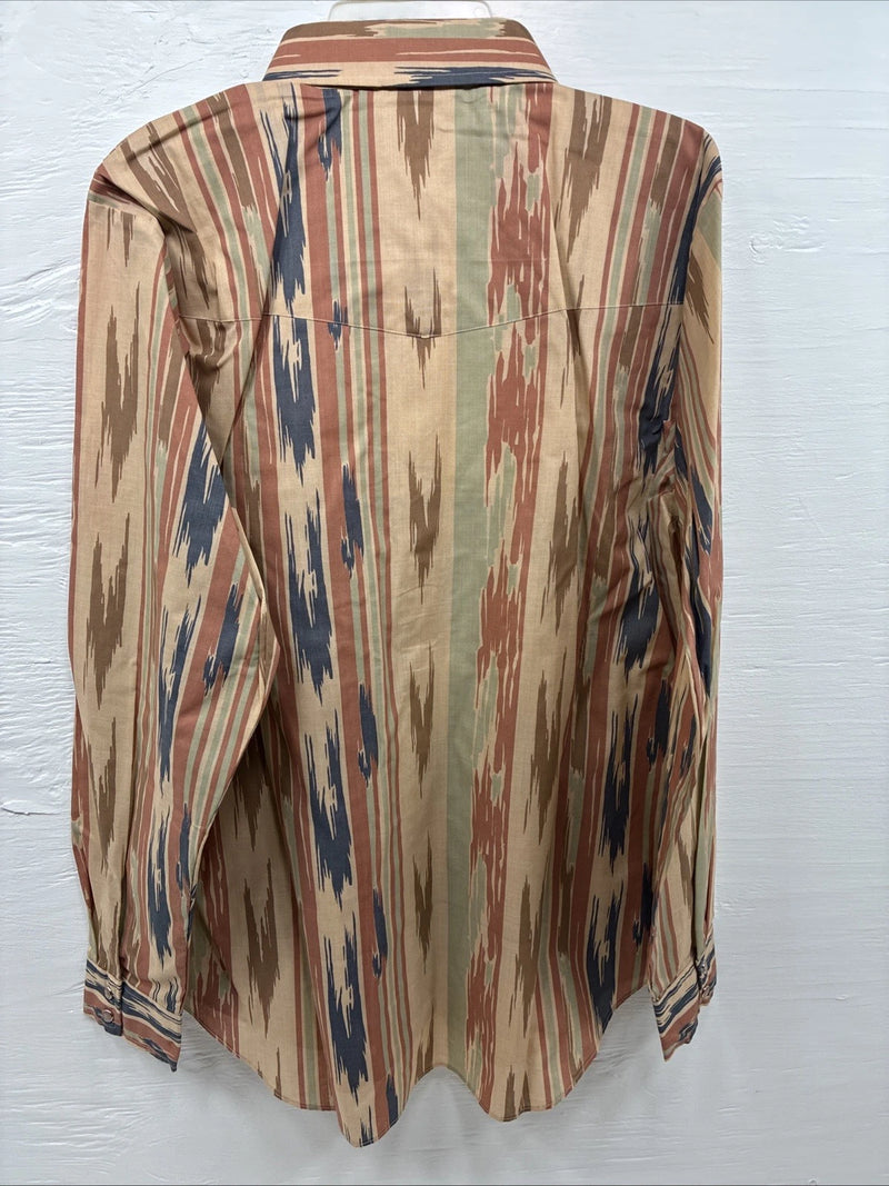 New Men’s Country Charmers Multicolor Camo Print Long Sleeve Pearl Snap XL M-93