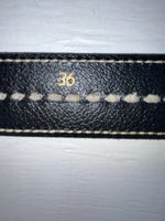 New Blue Genuine Leather Weaved 360 Belt #952 JJ-83