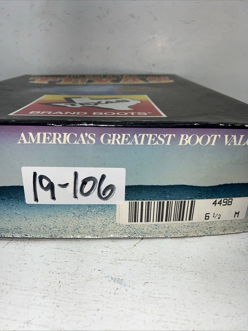New Women’s Texas Brand Lace Up Cowboy Boots. 4498 6.5 6 1/2 M. 19-106
