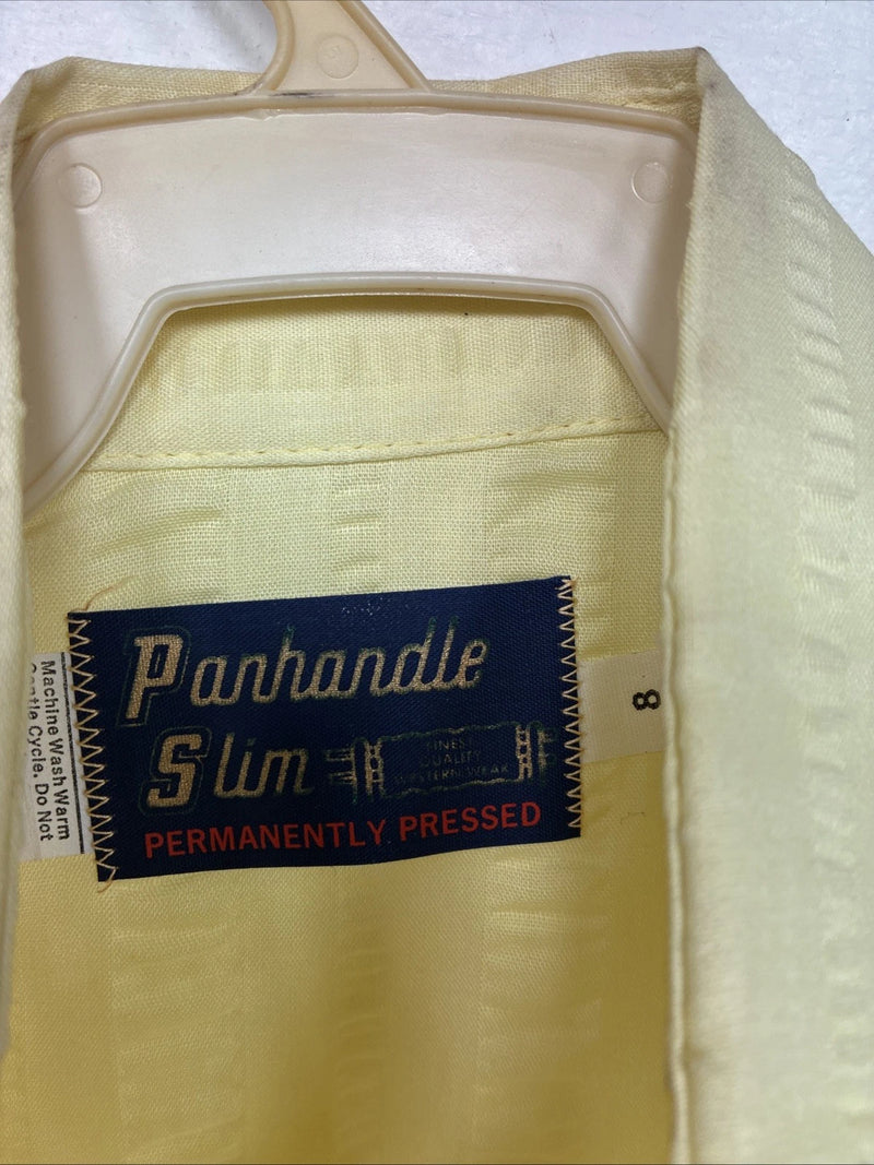 New Girls Panhandle Slim Yellow Long Sleeve Pearl Snap Size 8 DD-123