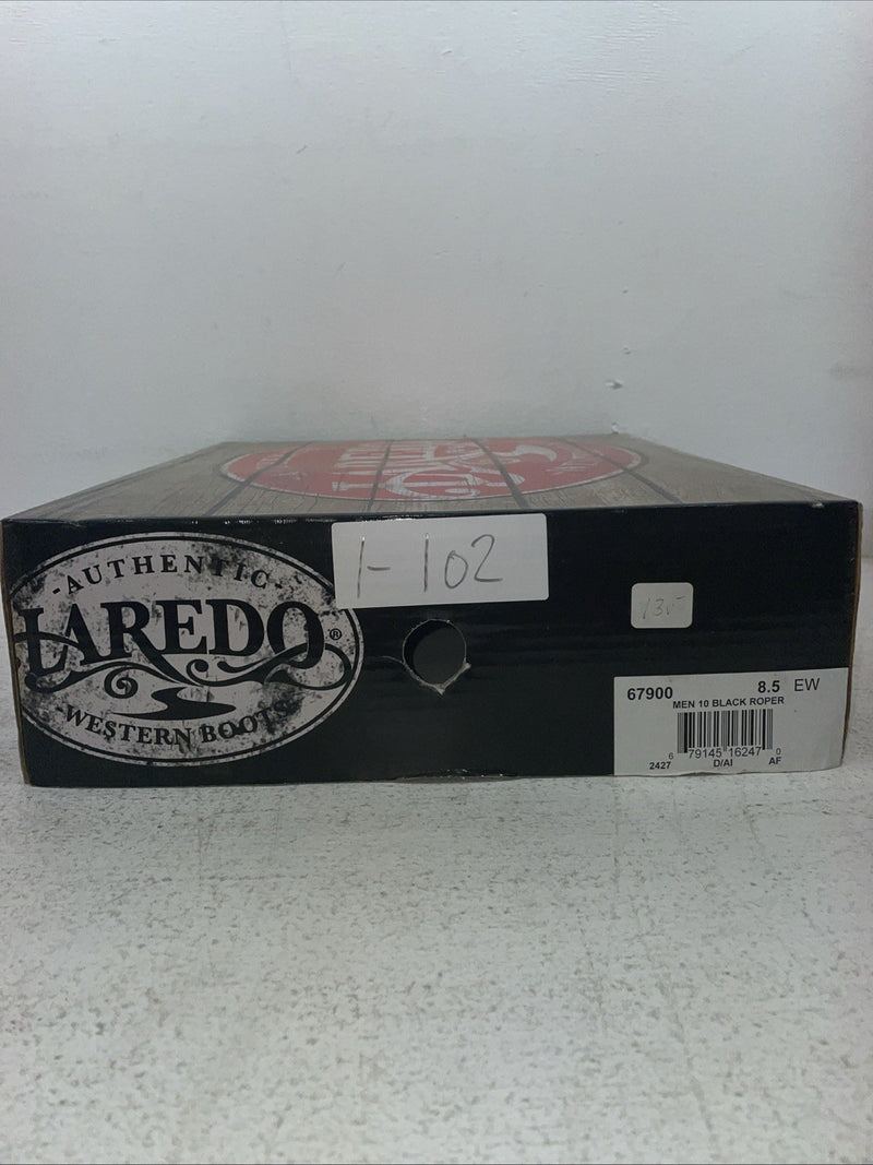 New Men’s Black Laredo Cowboy Boots. 67900 8.5 8 1/2 E W. 1-102