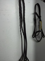 New Silver Fox Brown Cob Snaffle Bridle #20-1135-7-0 BB-16