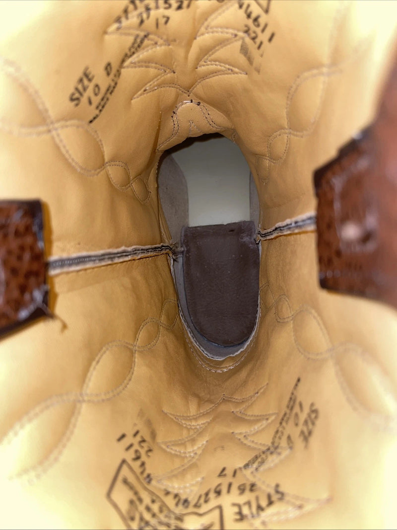 New Men’s Brown Texas Brand Cowboy Boots. 251527446 10 D. 7-45