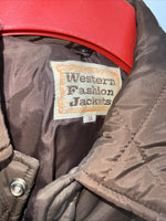 New Women Brown Western Fashion Puffer Jacket 14 RR-34