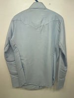 New Women’s Blue Panhandle Slim Long Sleeve Button Up Shirt M #3309 3B-96