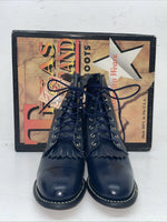 New Women’s Navy Lace Up Texas Brand Cowboy Boots. 4445 8 M. 16-60