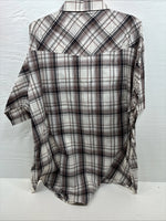 New Men’s ELY Cattleman Multiple Color Flannel Short Sleeve Pearl Snap 4XL E-85